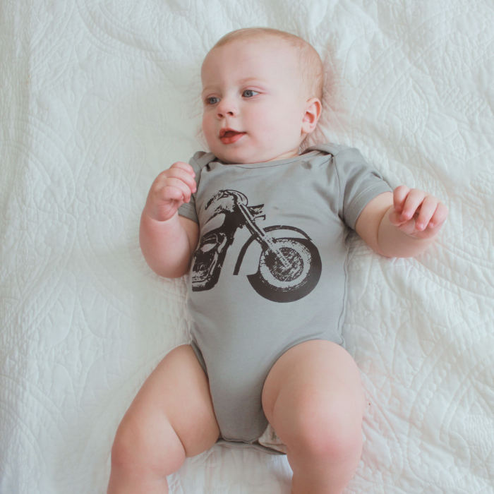 Organic Baby Graphic Bodysuit - Motorcycle