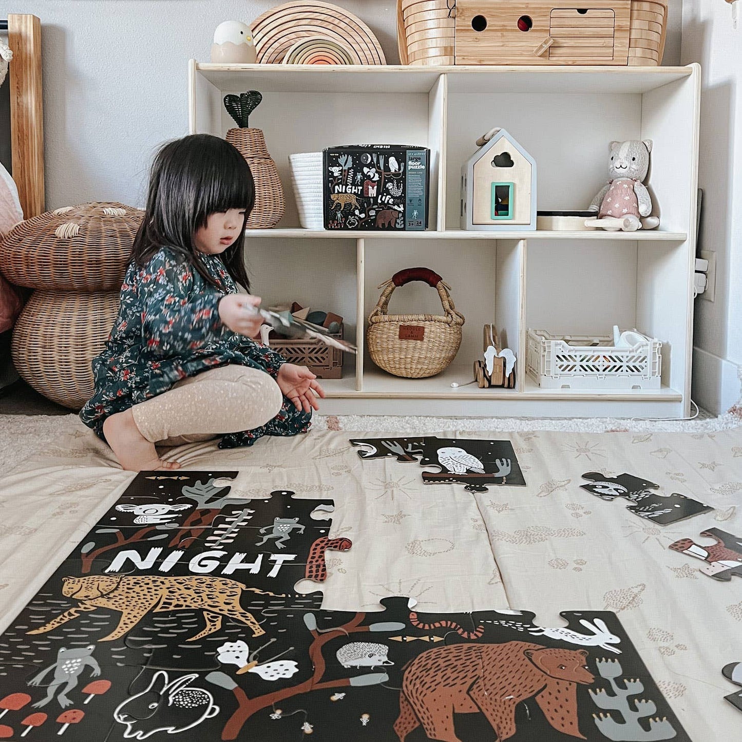 Animal Night Life Toddler Floor Puzzle