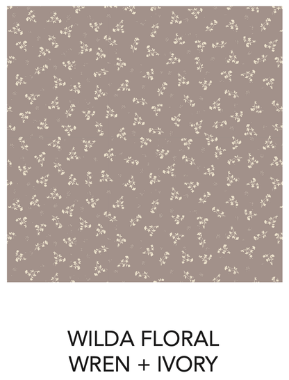 Organic Baby Hattie Knot Bow Wrap - Wilda Floral / Wren