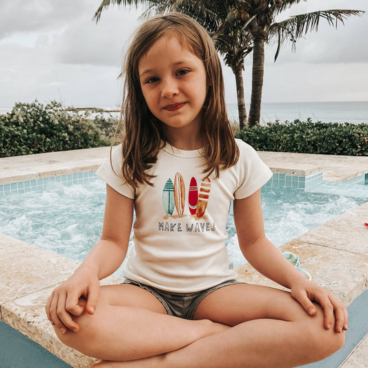 Organic Toddler Graphic Tee - Make Waves