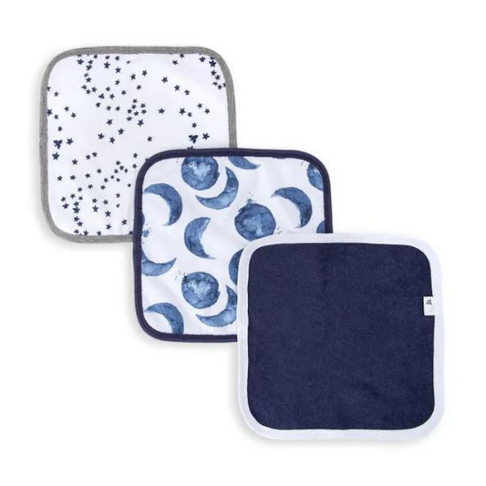 Organic Baby Washcloths Set of 3 Pack - Hello Moon!