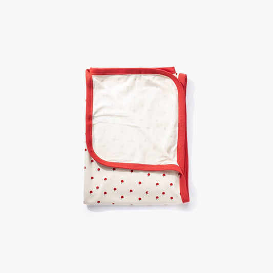 Organic Cotton Red Apple Baby Blanket