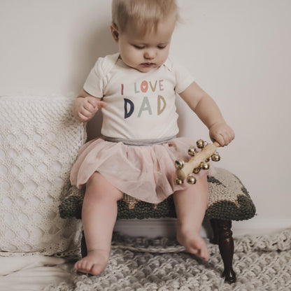 Organic Baby Graphic Bodysuit - I Love Dad