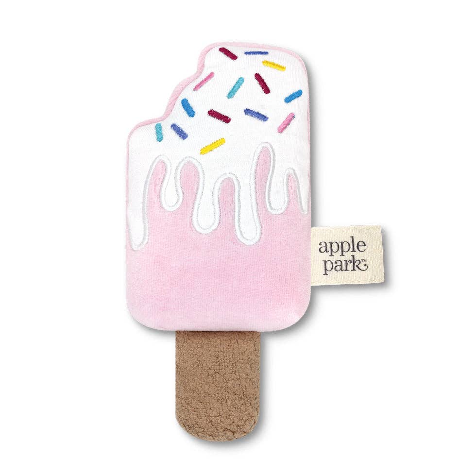 Organic Pink Popsicle Baby Rattle