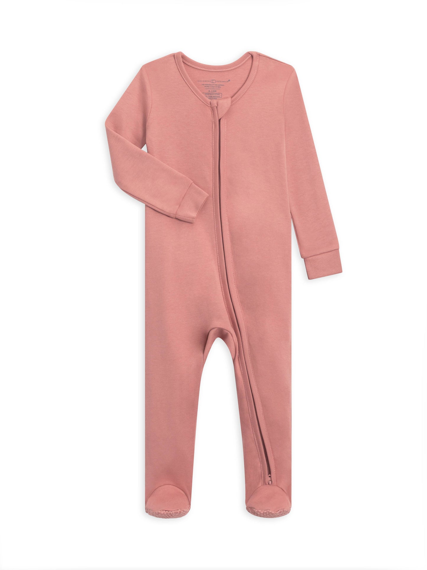 Organic Baby Peyton Zipper Sleeper - Rose