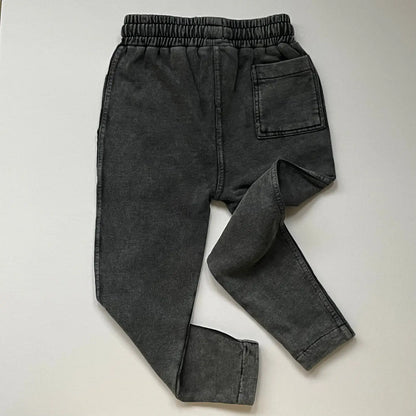 Organic Toddler Cargo Pants - Charcoal