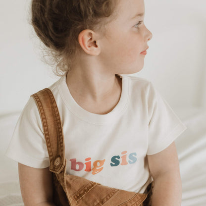 Organic Toddler Graphic Tee - Big Sis