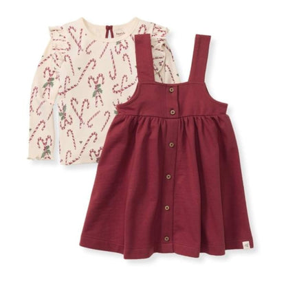 Dancing Candy Canes Organic Cotton Shirt & Dress Set