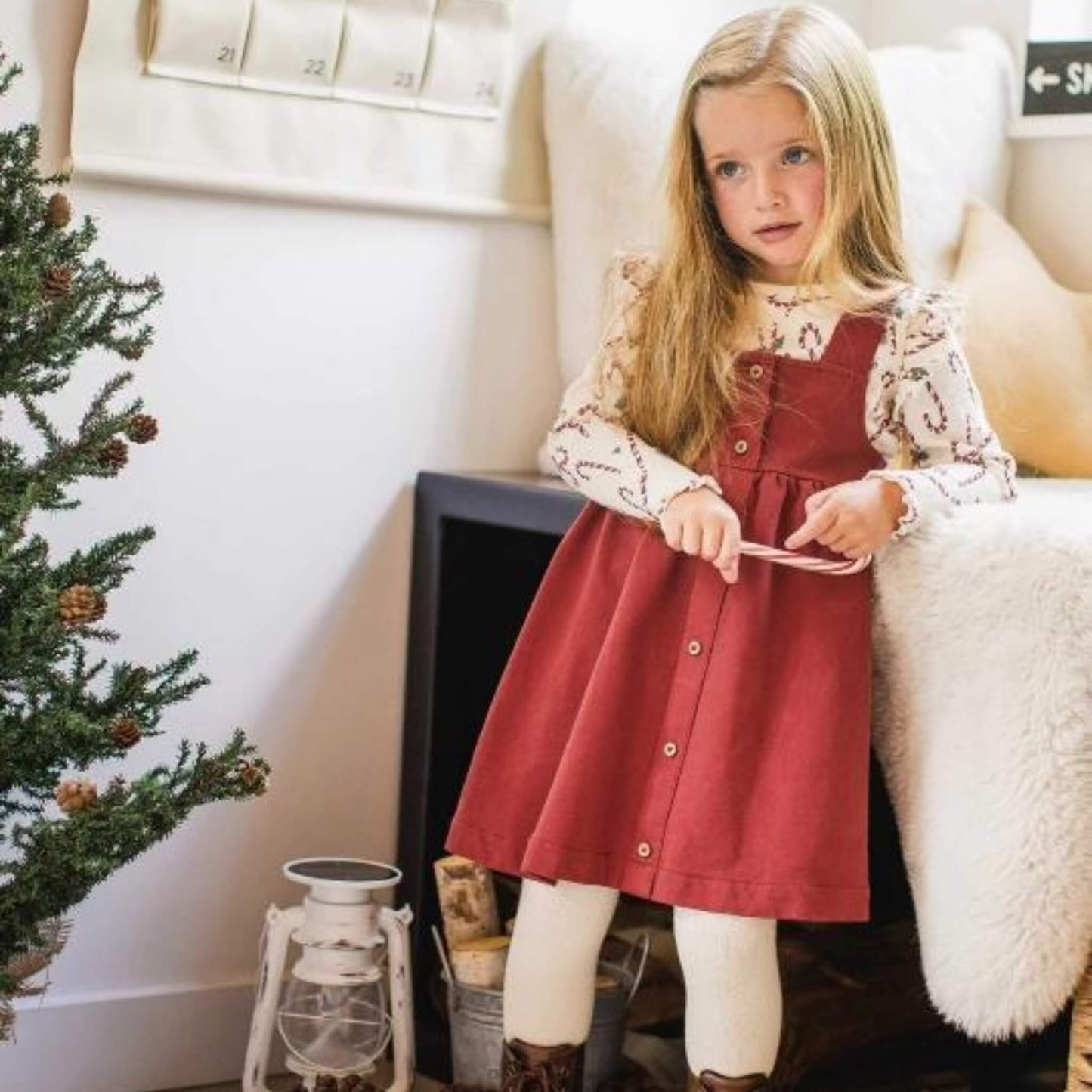 Dancing Candy Canes Organic Cotton Shirt & Dress Set