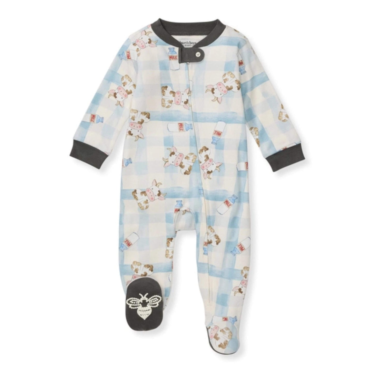 Little Moo Organic Cotton Sleep & Play - Muted Blue