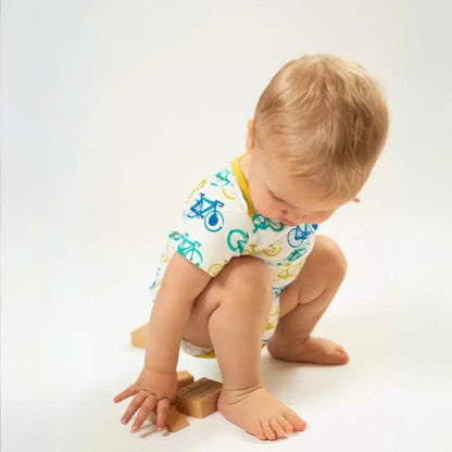 Organic Baby Bodysuit - Bicycles