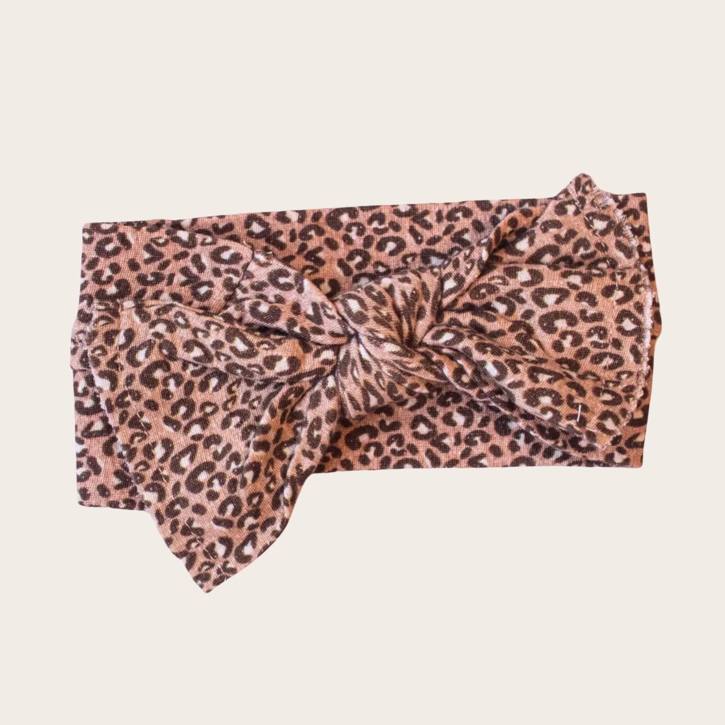 Organic Baby Headband Bow Knot - Leopard