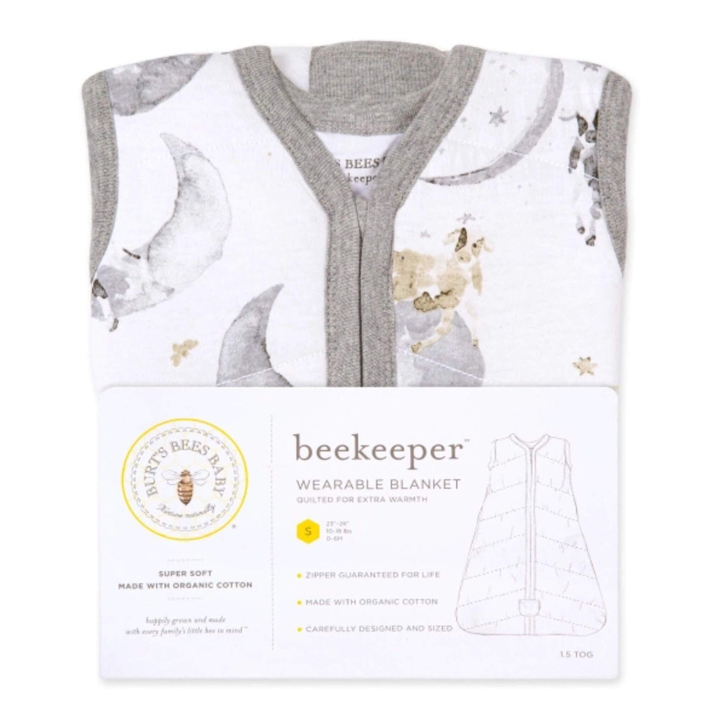 Organic Baby Wearable Blanket Sleep Sack - Over the Moon