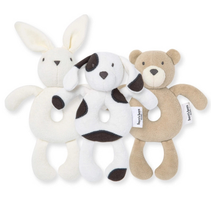 Organic Cotton Bunny Plush Baby Rattle