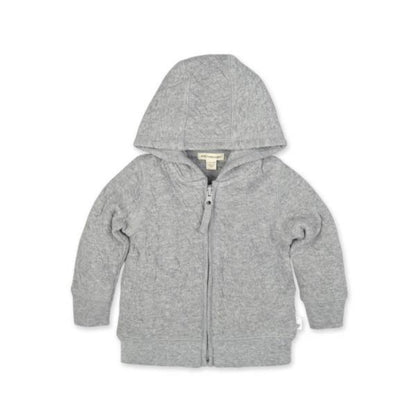 Organic Cotton Quilted Baby Jacket - Gray