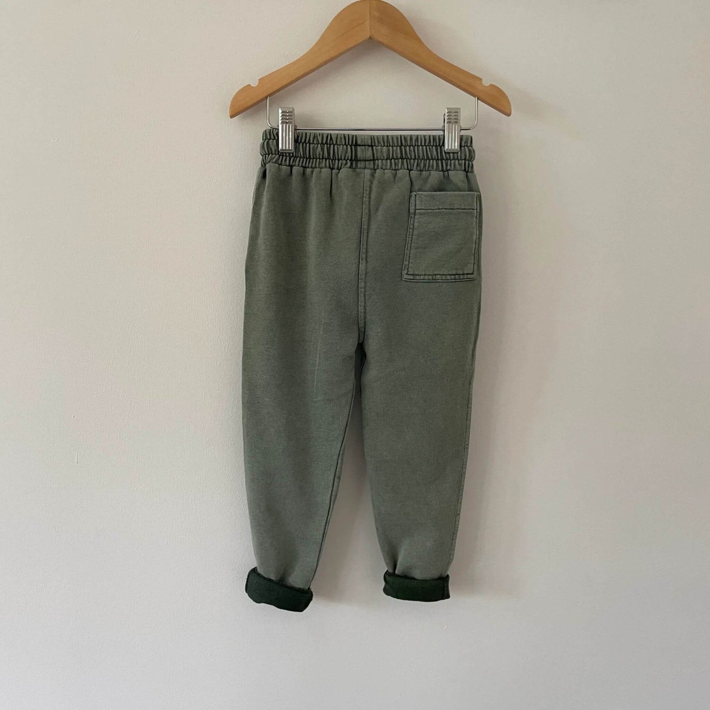 Organic Cotton Toddler & Kid Cargo Pants - Green