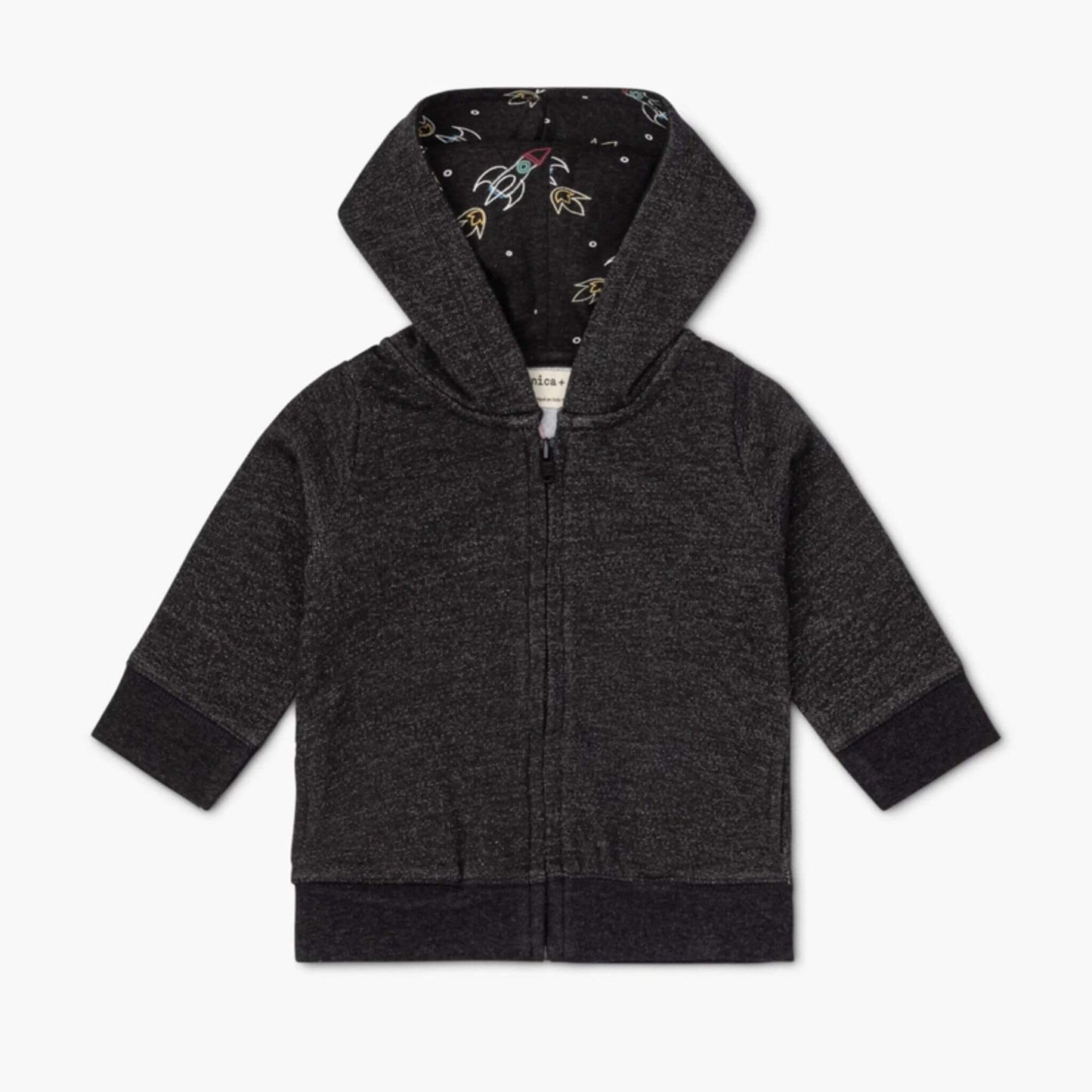 Organic Embroidered Toddler & Kid Hoodie - Rocket Launch