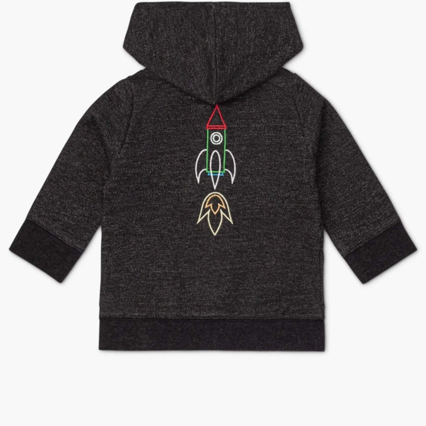 Organic Embroidered Toddler & Kid Hoodie - Rocket Launch