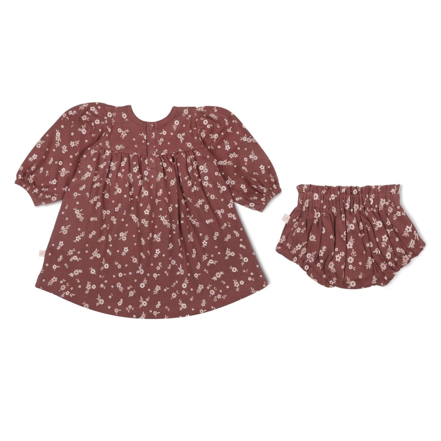 Organic Smocked Floral Toddler Dress - Winter Bloom