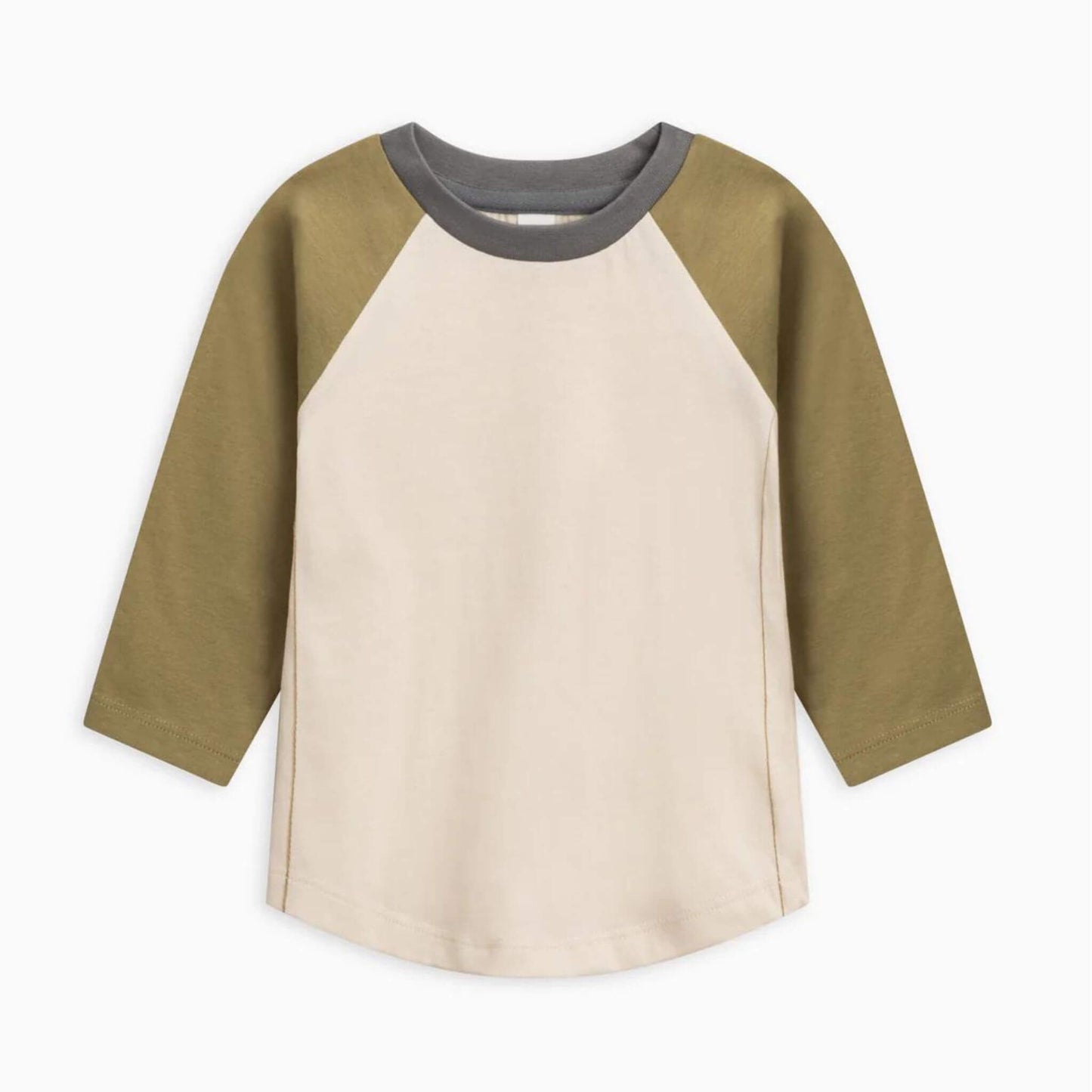 Organic Toddler Louie Baseball Tee - Herb