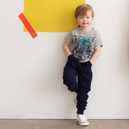 Organic Toddler & Kids Jogger Sweatpants - Navy Blue