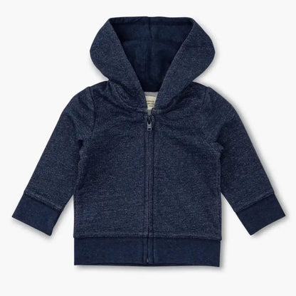 Organic Zip-Up Toddler Hoodie - Navy Blue