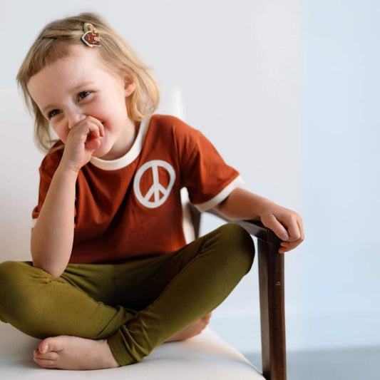 Peace Ringer Organic Cotton Toddler Graphic Tee