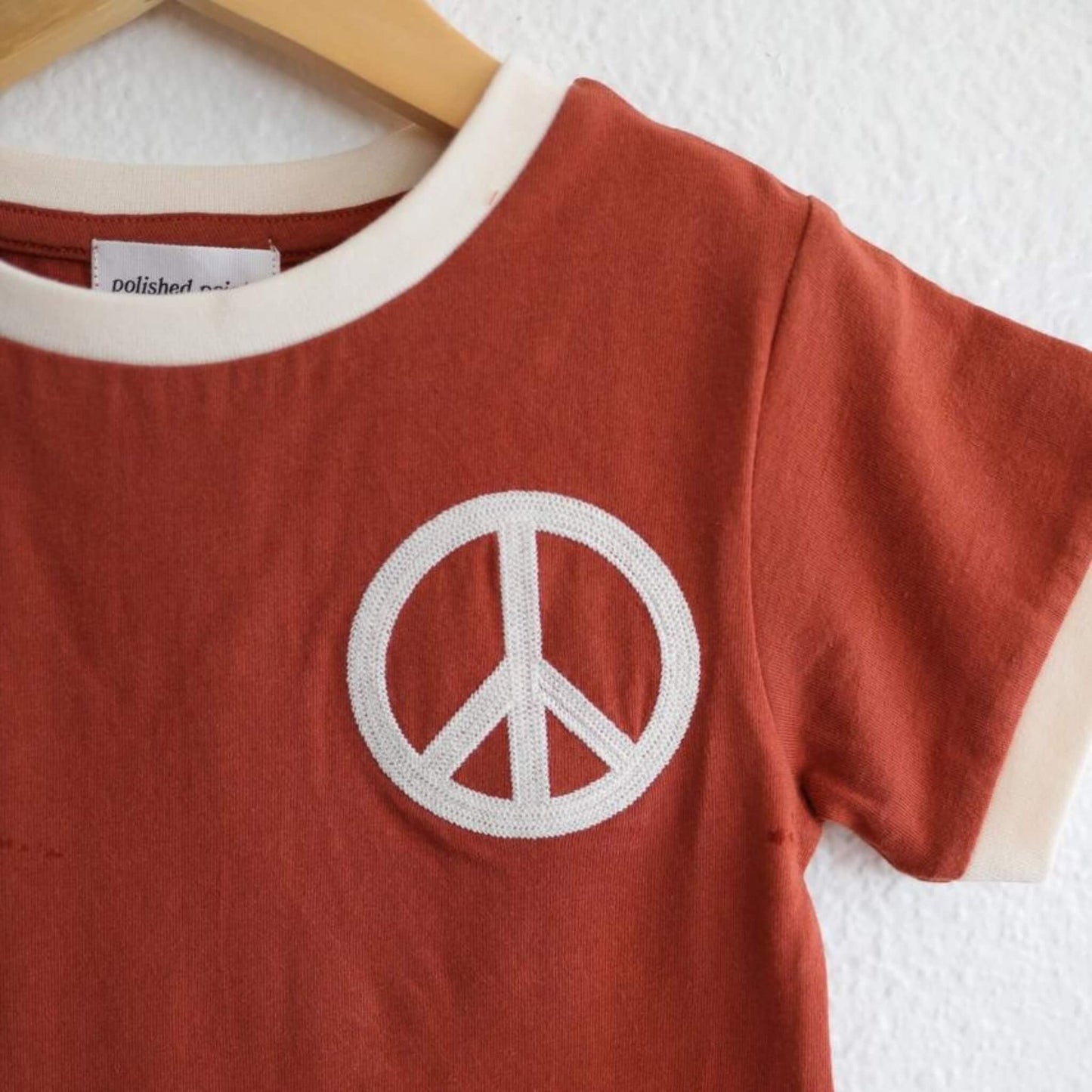 Peace Ringer Organic Cotton Toddler Graphic Tee