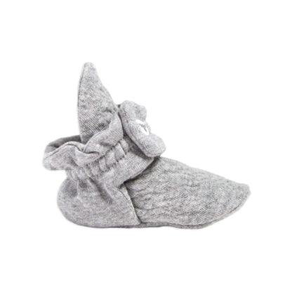 Quilted Bee Organic Cotton Baby Booties - Heather Gray