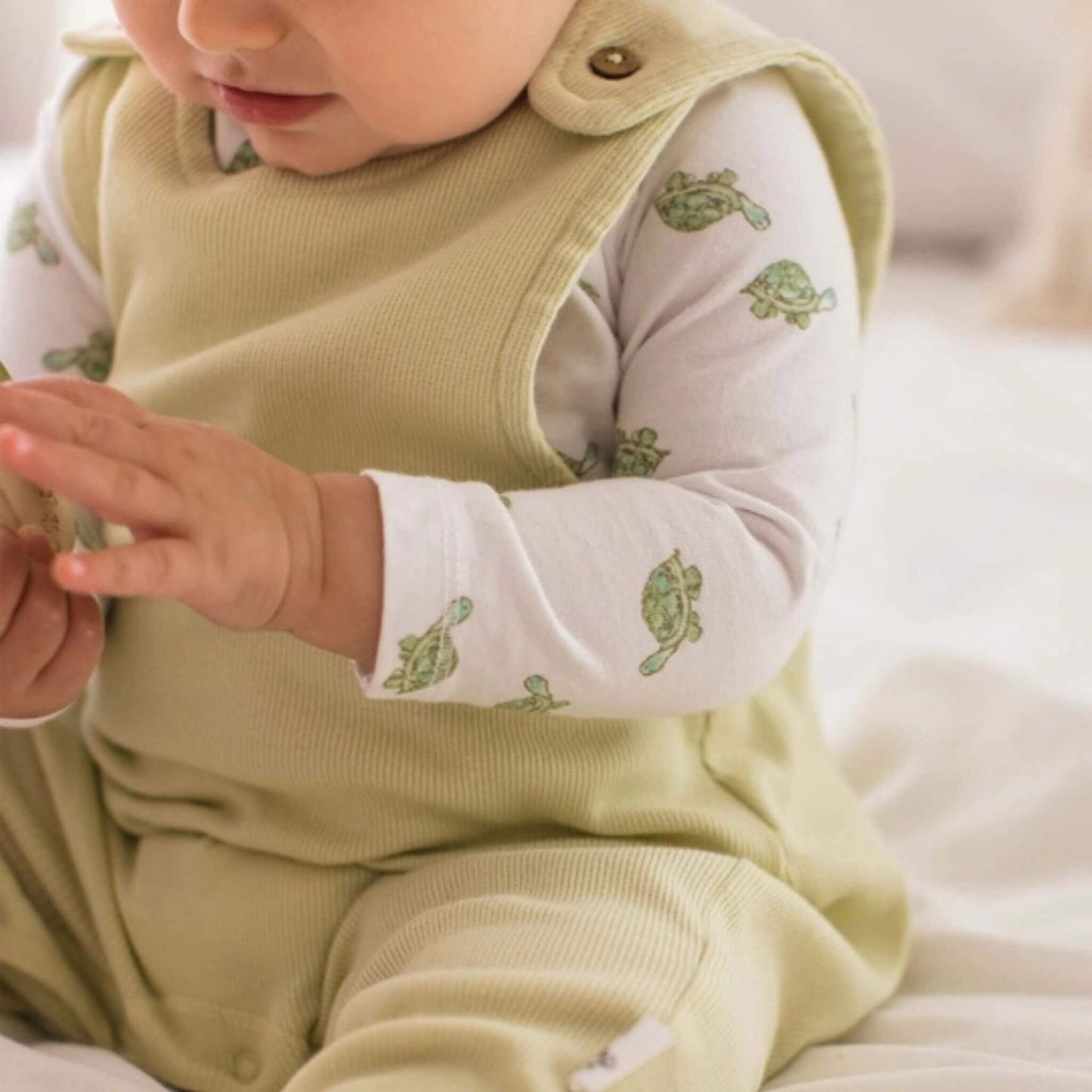 Organic Baby Tortoise Jumpsuit & Bodysuit Set