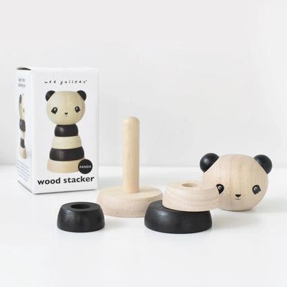 Wood Baby Toy Stacking Rings - Panda Bear