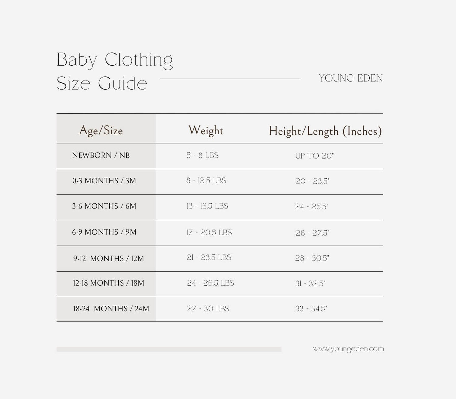 Help Center : Size Guide - Clothing