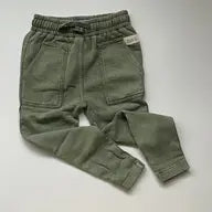 Organic Cotton Toddler & Kid Cargo Pants - Green