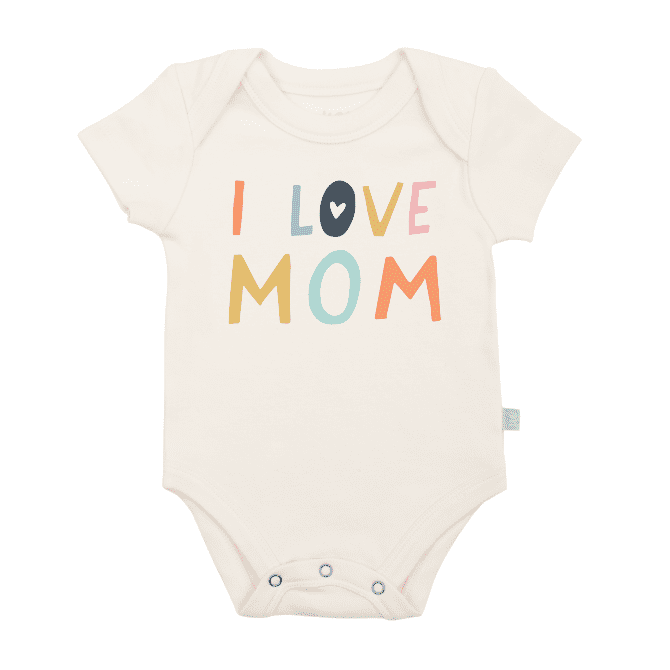 Organic Baby Graphic Bodysuit - I Love Mom