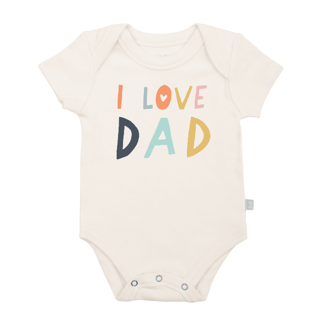 Organic Baby Graphic Bodysuit - I Love Dad