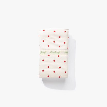 Organic Cotton Red Apple Baby Blanket