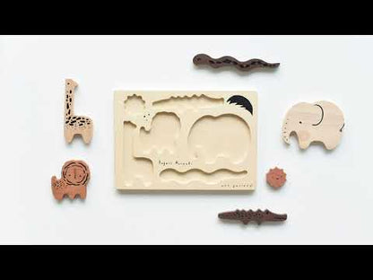 Wooden Tray Toddler Puzzle - Ocean Animals